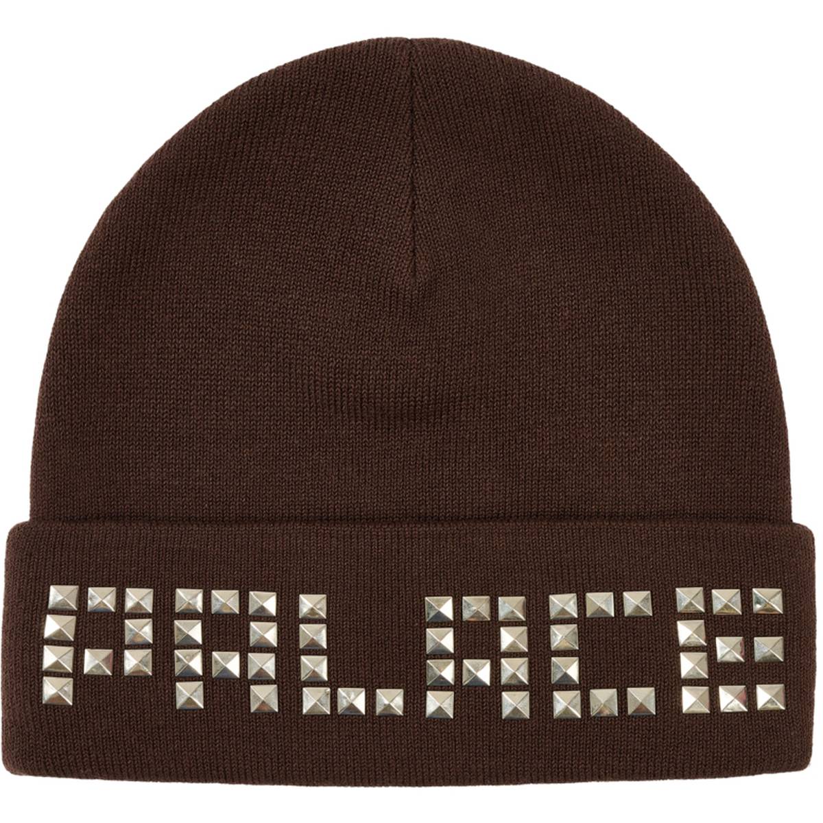 Emotional Studded Beanie Brown