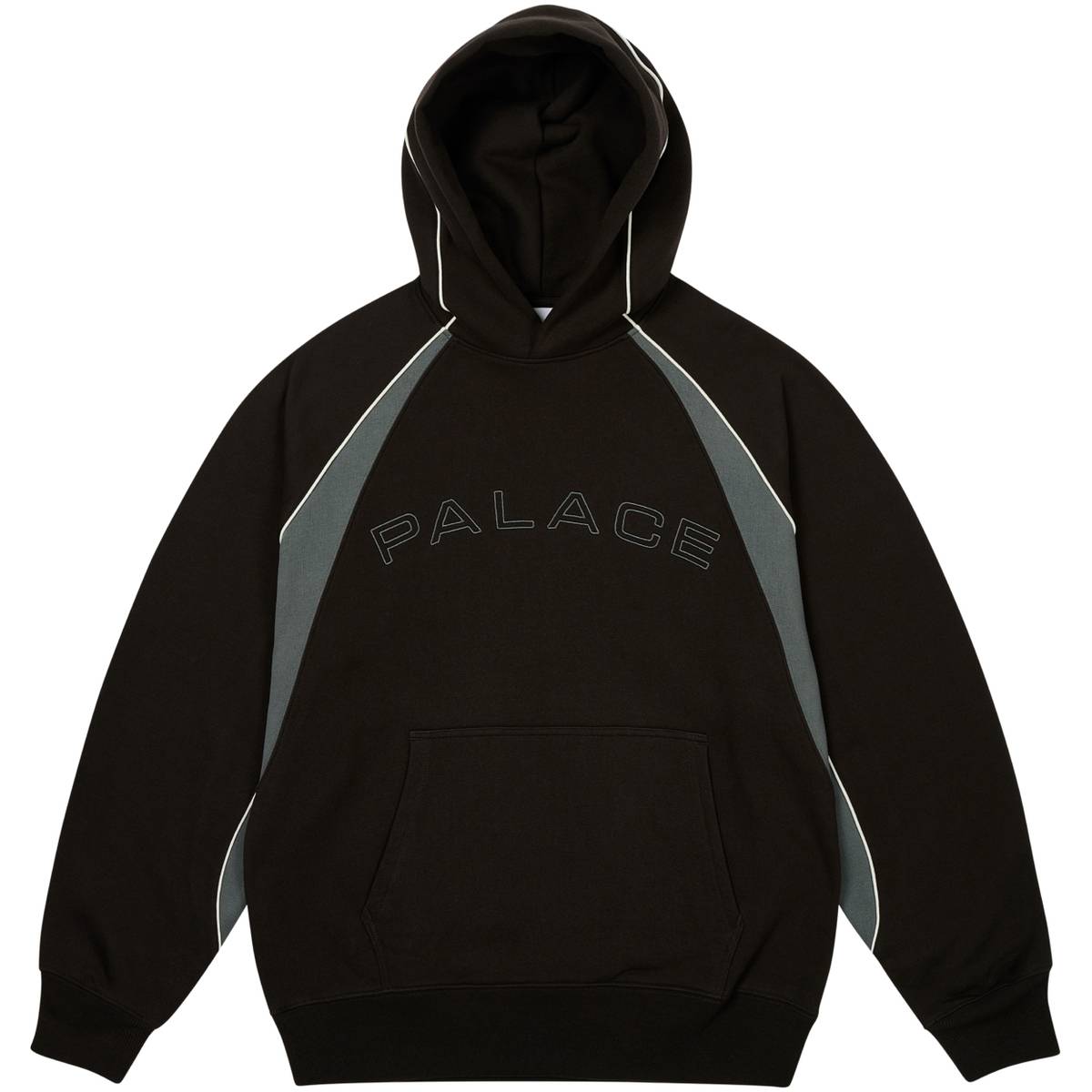 Piped Panel Hood Black