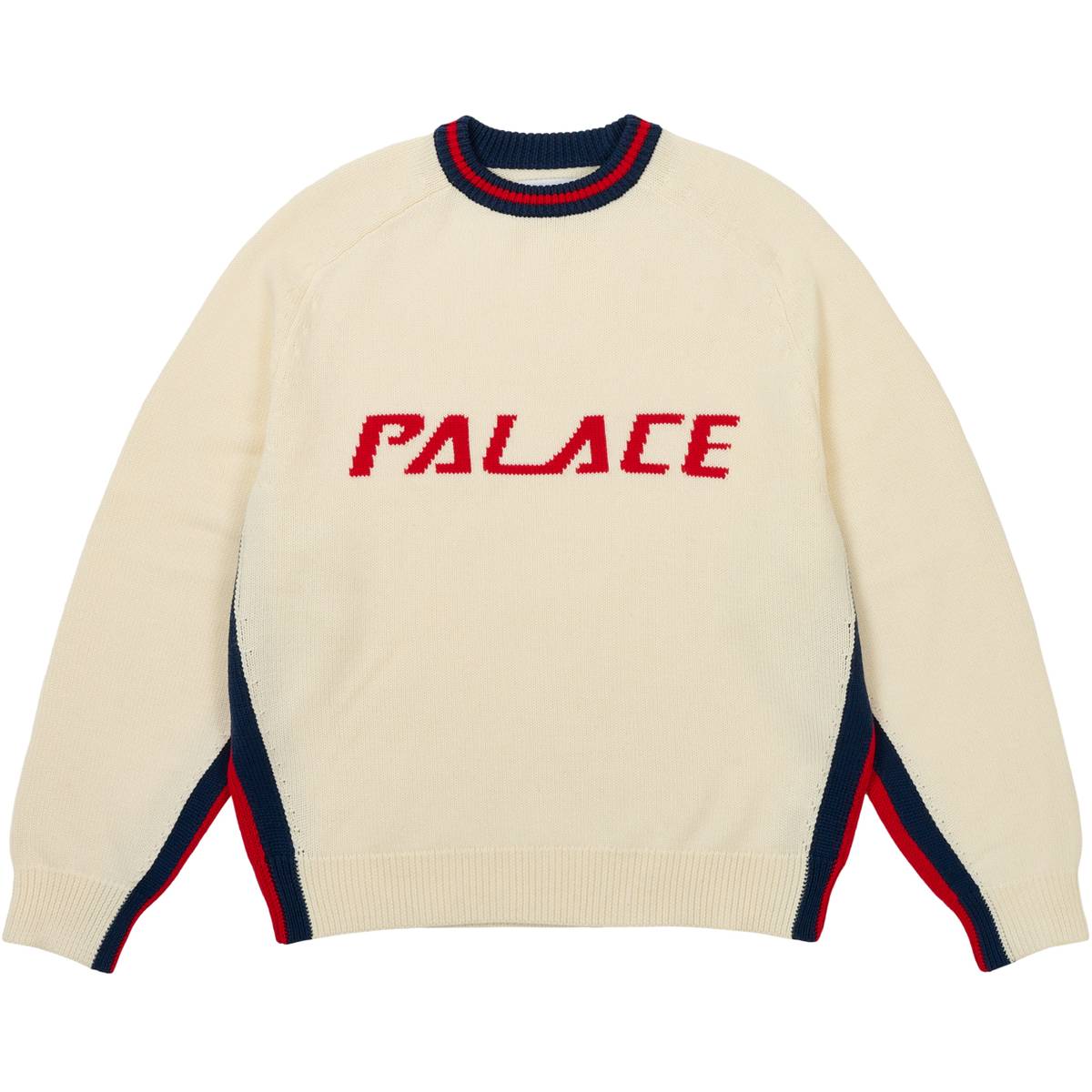 Tri Colour Knit White