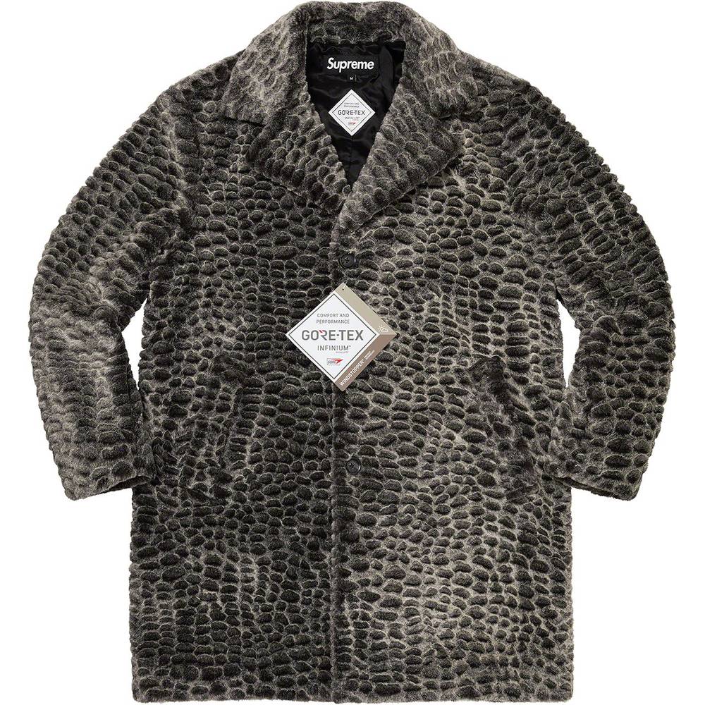 Croc Faux Fur Overcoat