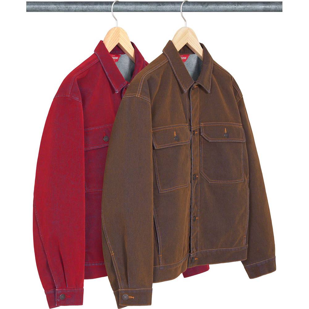 Flocked Denim Trucker Jacket