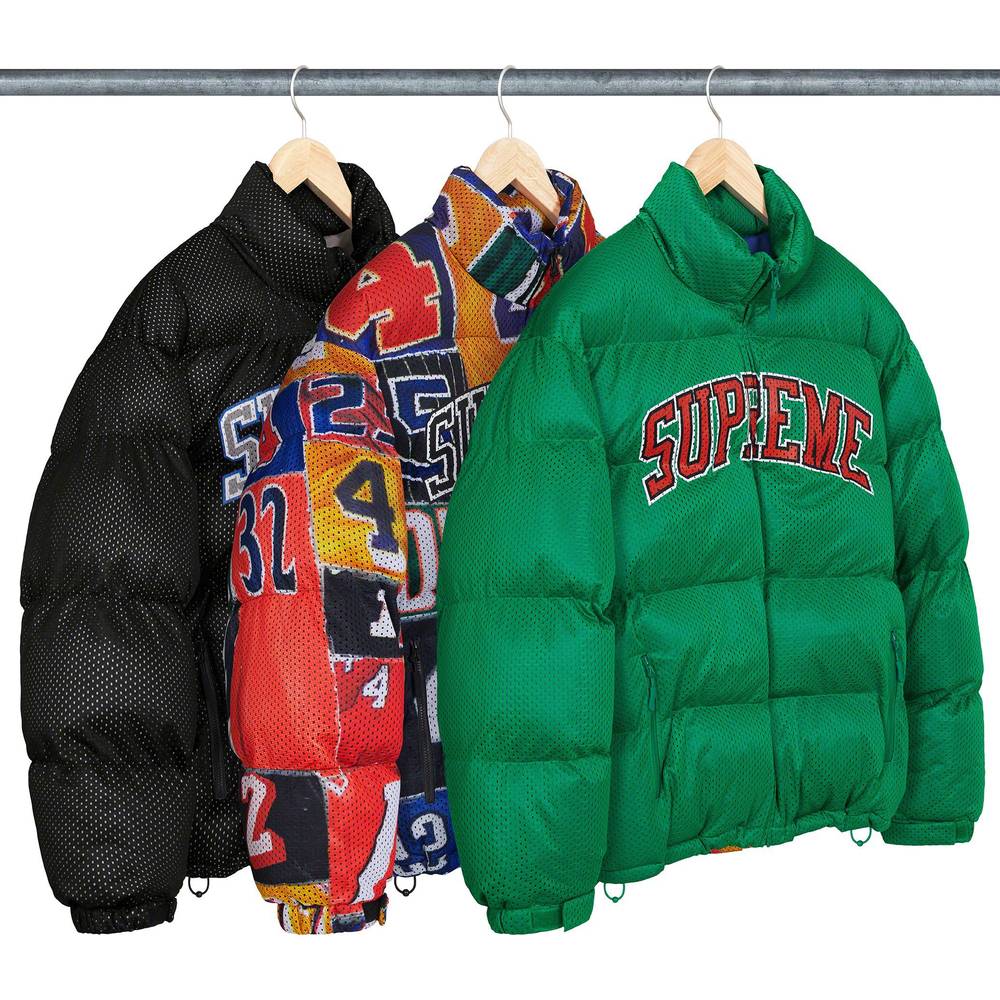 Mesh Jersey Puffer Jacket