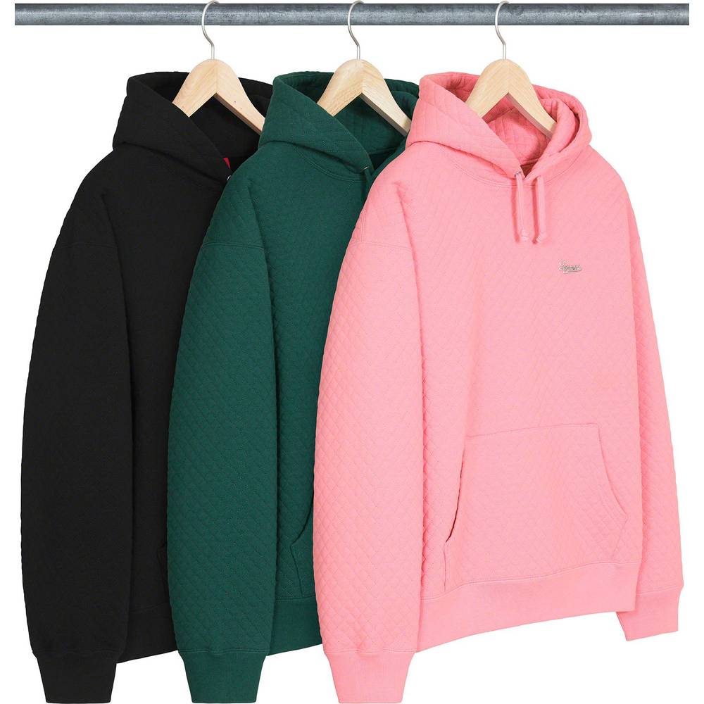 Micro Quilted Hooded Sweatshirt