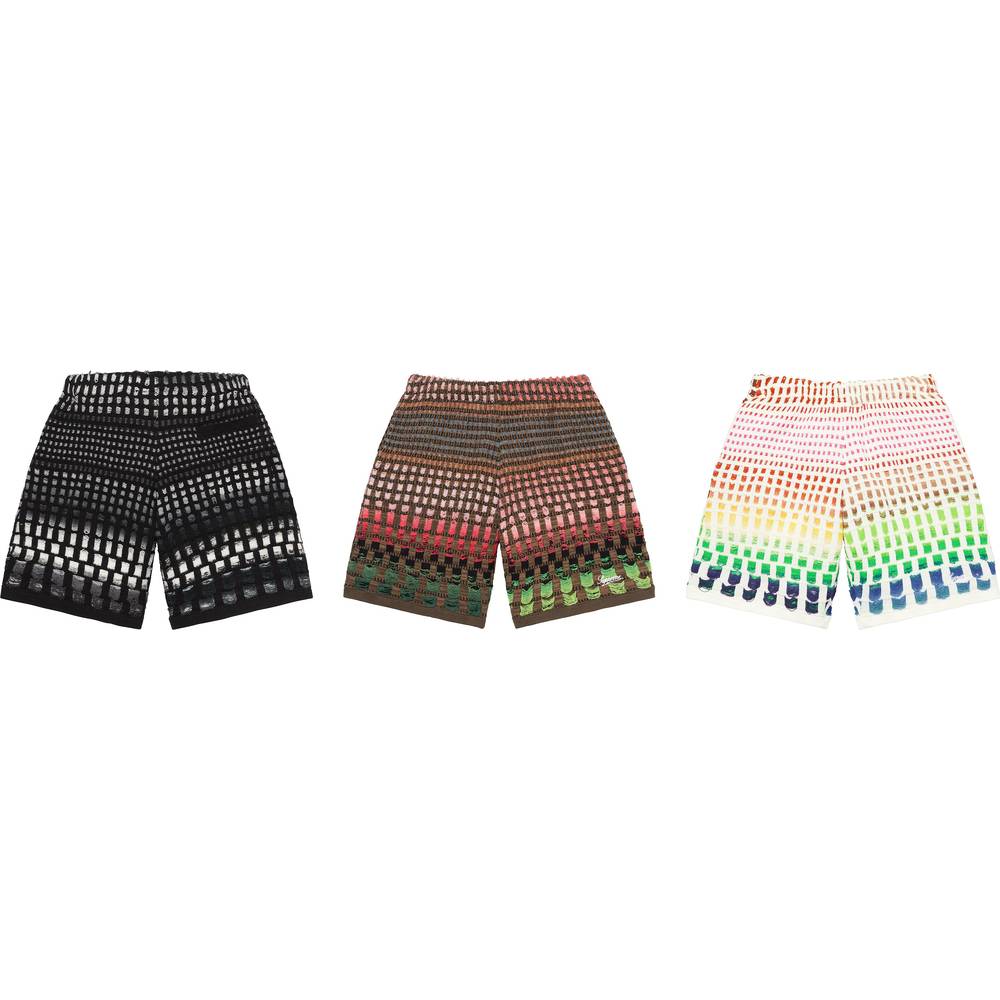 Gradient Grid Knit Short