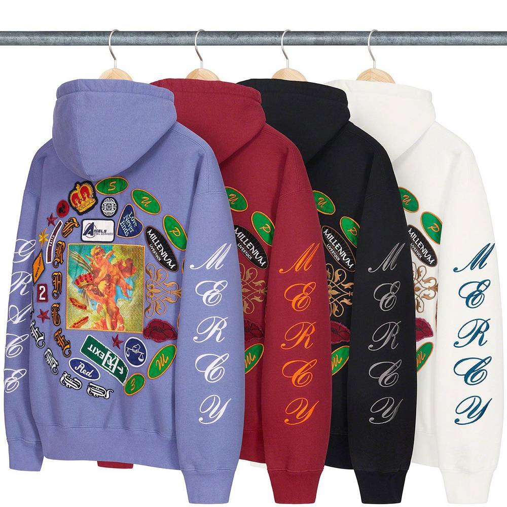 Patches Spiral Hooded Sweatshirt