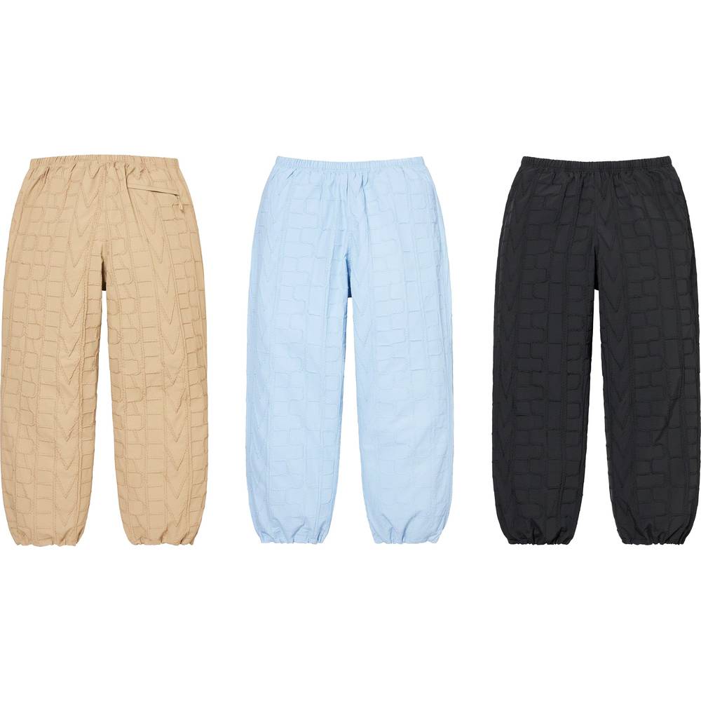 Raised Repeat Stitch Track Pant
