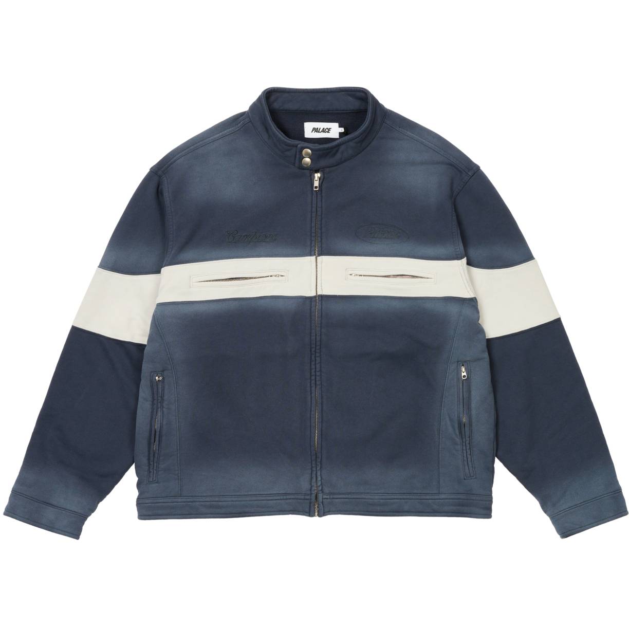 Washed Moto Jacket Navy