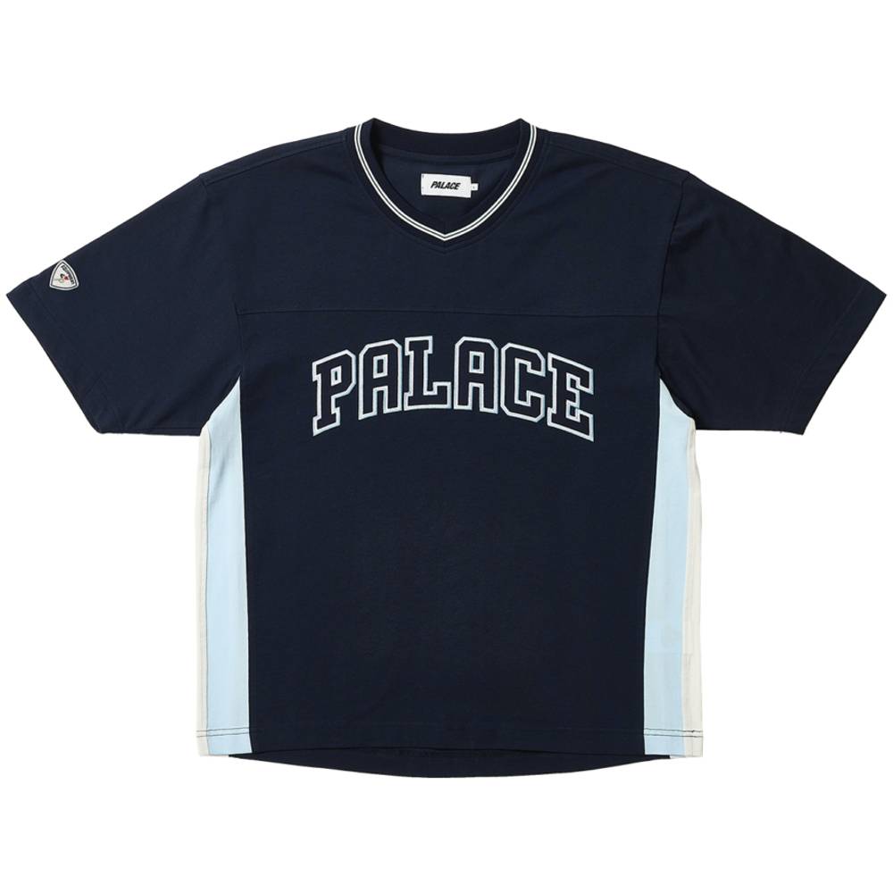 Panel V-neck Jersey Navy