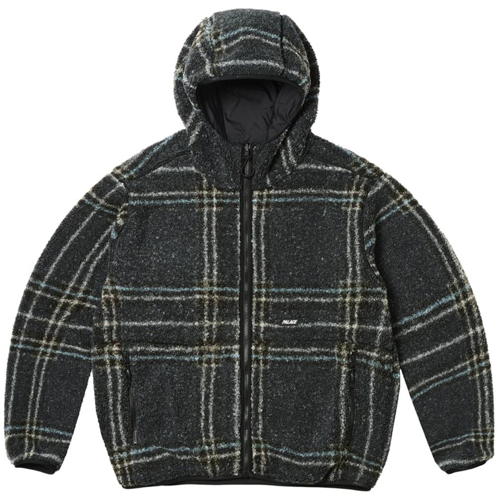 Reversible Check Fleece Jacket Black