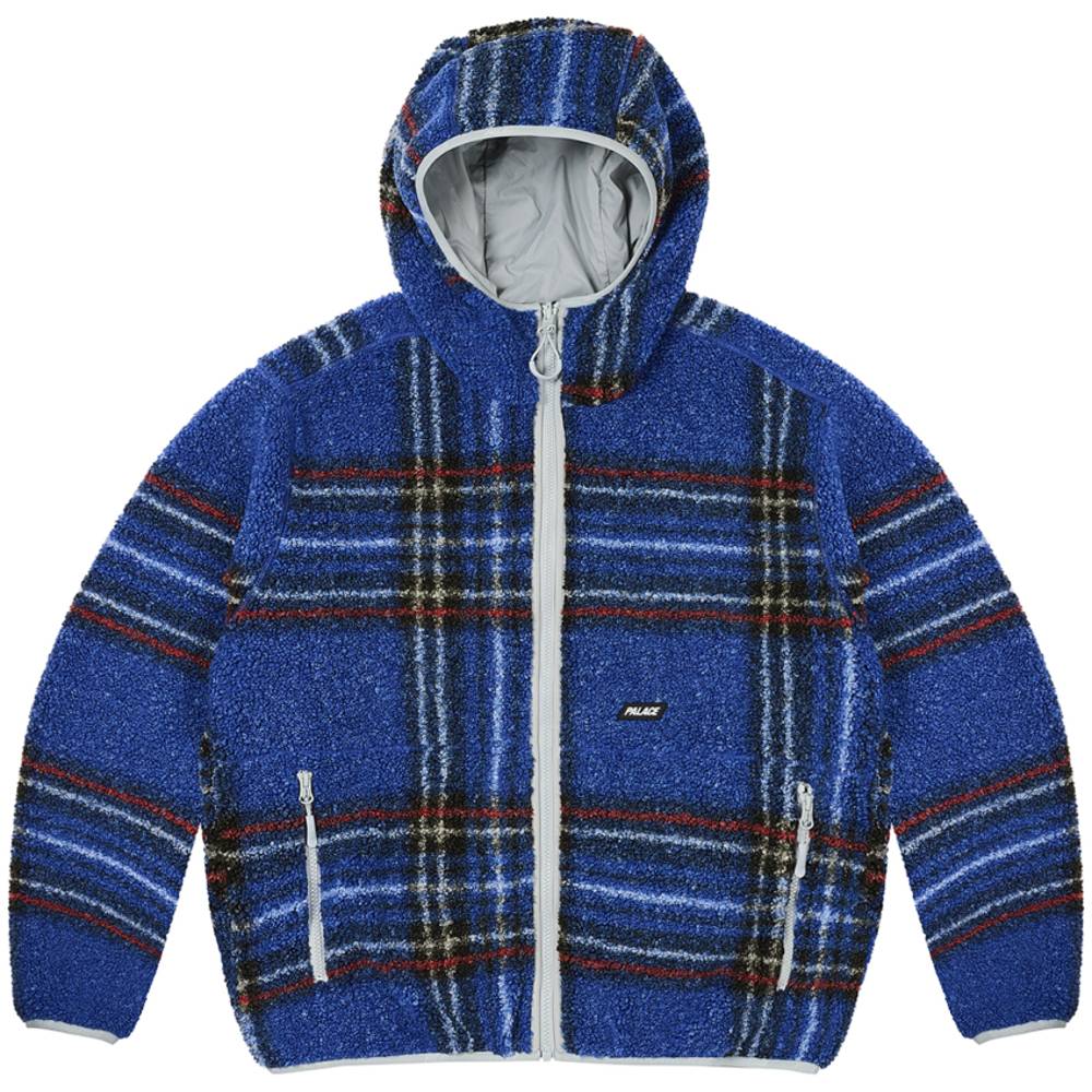 Reversible Check Fleece Jacket Blue