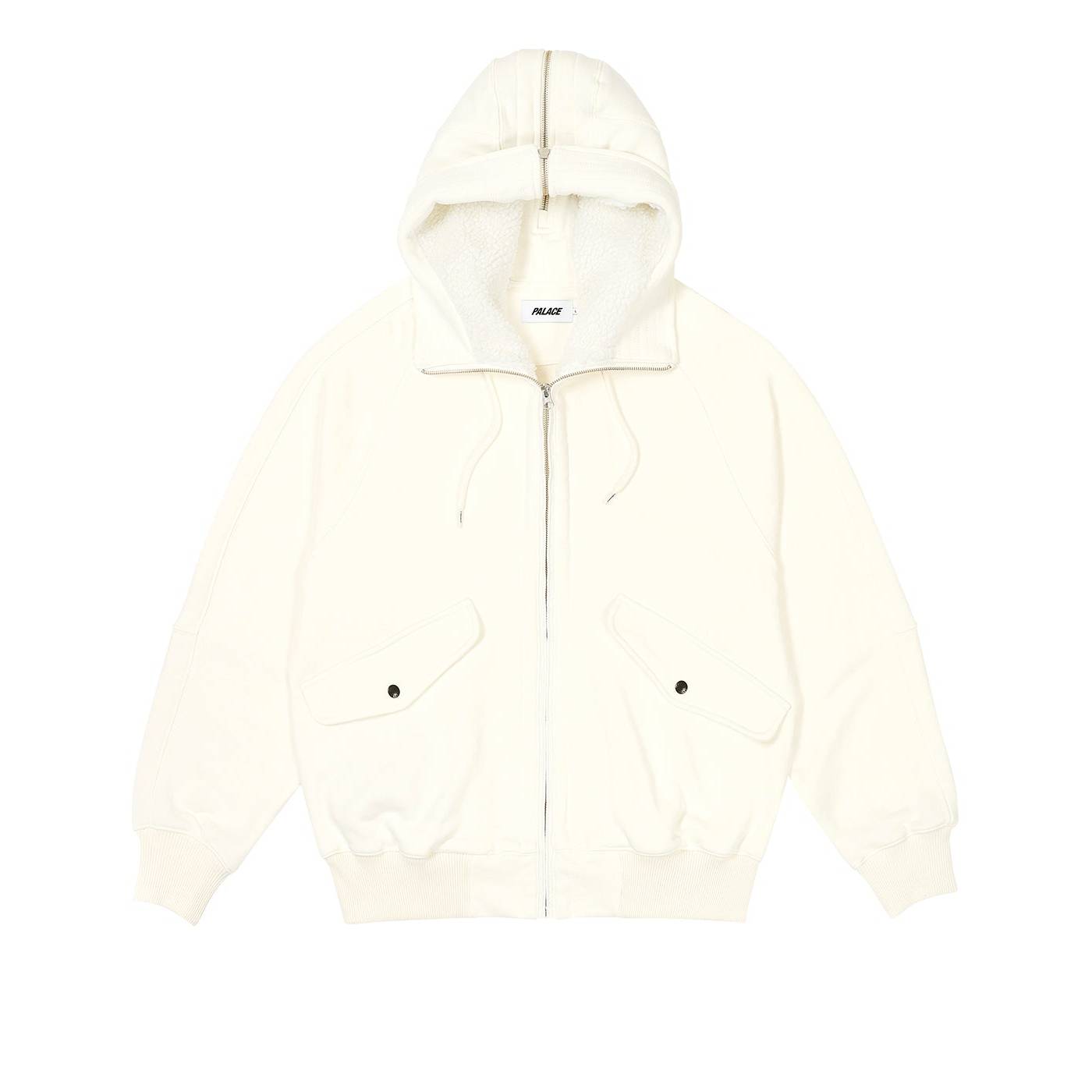 Split Hood Bomber Sweat White