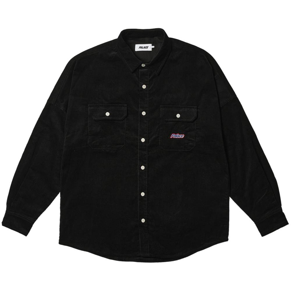 Drop Shoulder Cord Shirt Black