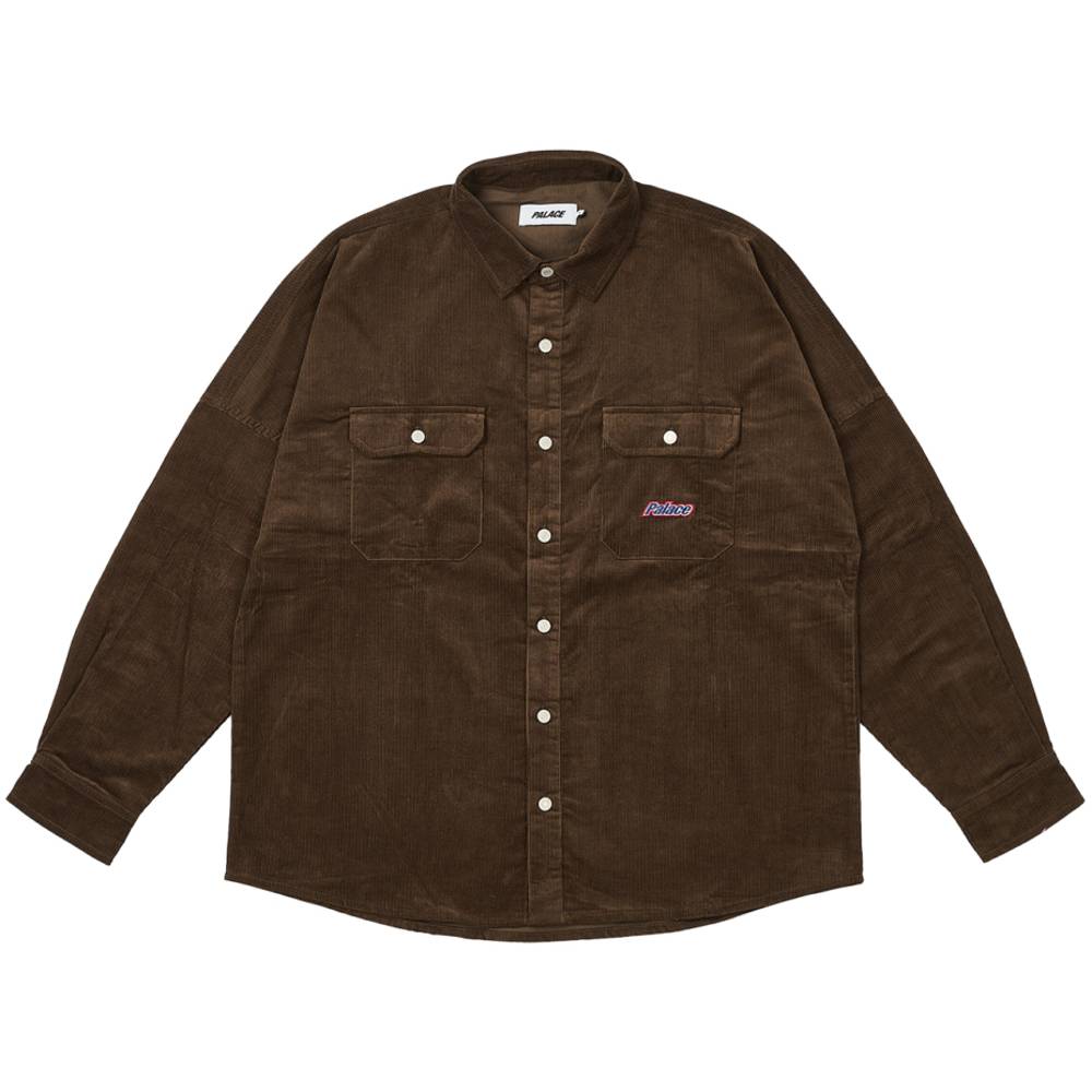 Drop Shoulder Cord Shirt Nice Brown