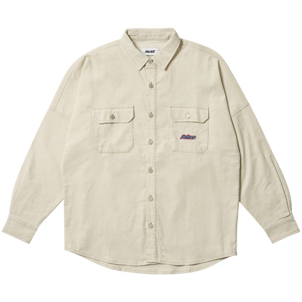 Drop Shoulder Cord Shirt Soft White