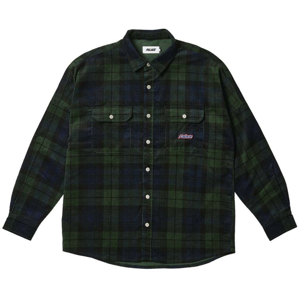 Drop Shoulder Cord Shirt Tartan