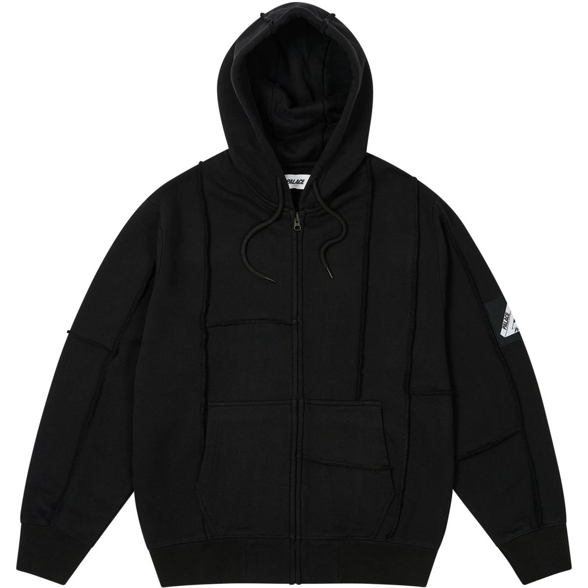 Patch Me Up Zip Hood Black