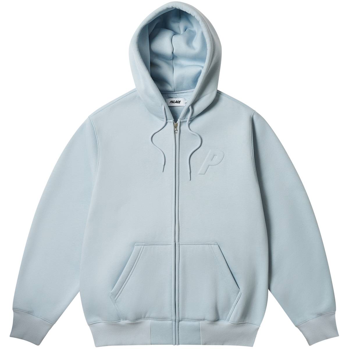 Thermal Embossed P3 Zip Hood Faint Blue