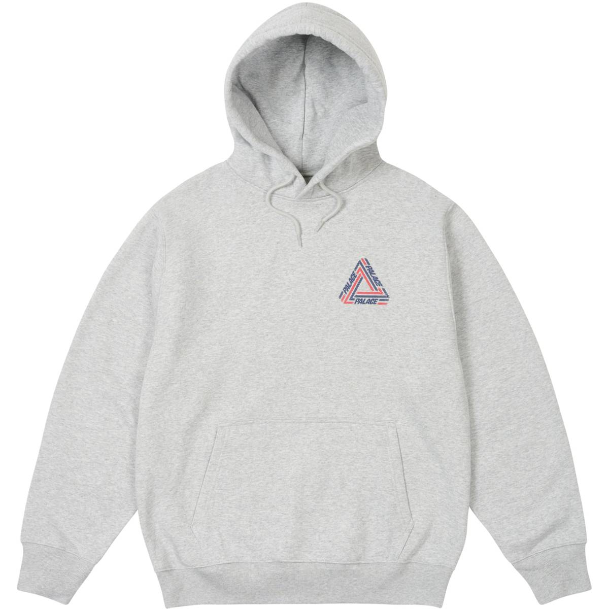 Tri-line Hood Grey Marl