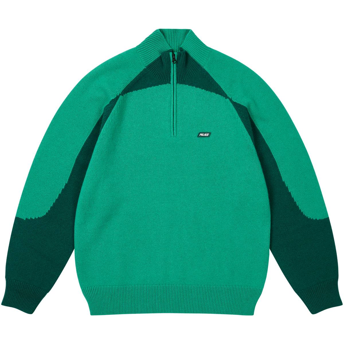 Trial 1/4 Zip Knit Racey Green